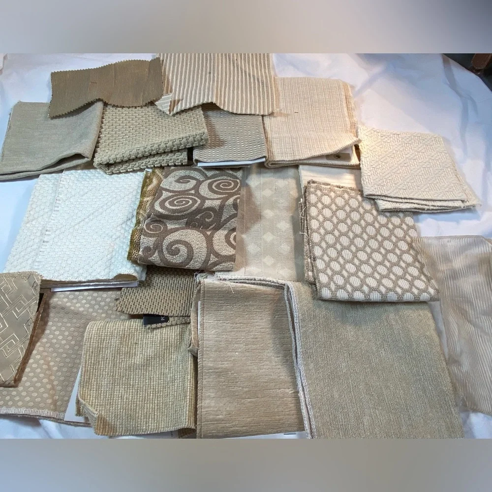 Designer high‎ end upholstery Fabric Samples beige tone colors